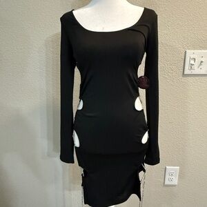 NWT Hot Miami Styles Elegant Black Cut-Out Dress